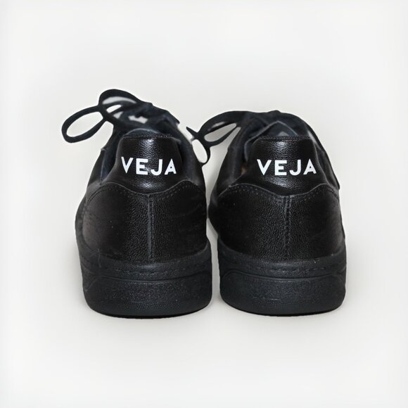 VEJA V-10 CWL Vegan Shoes Women’s US 10 Full Black Low Top Sneaker Casual - Picture 3 of 9